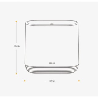 Thùng đựng rác có nút nhấn nắp ecoco E1906 tiện ích