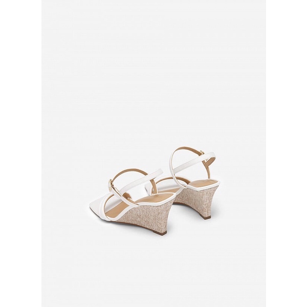 Vascara GIÀY SANDAL ĐẾ XUỒNG CANVAS QUAI NGANG MAY CHẦN BÔNG - SDX 0431 - MÀU TRẮNG