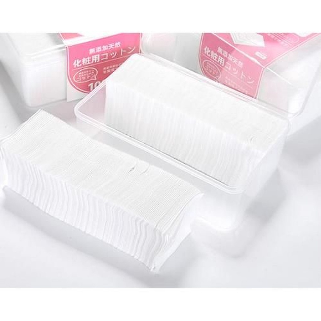 Bông Tẩy Trang cao cấp 100% cotton lành tính Miniso 1000 Miếng - Nhật Bản Chính Hãng