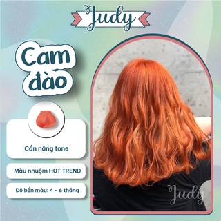 Thuốc nhuộm tóc màu Cam đào + tặng oxy trợ nhuộm |Judyhairs