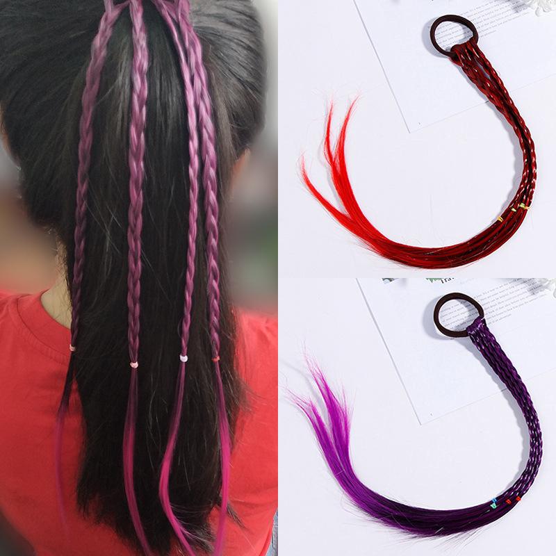 Dây cột tóc kiểu tóc tết dài nhiều màu lựa chọn 45cm dành cho nữ