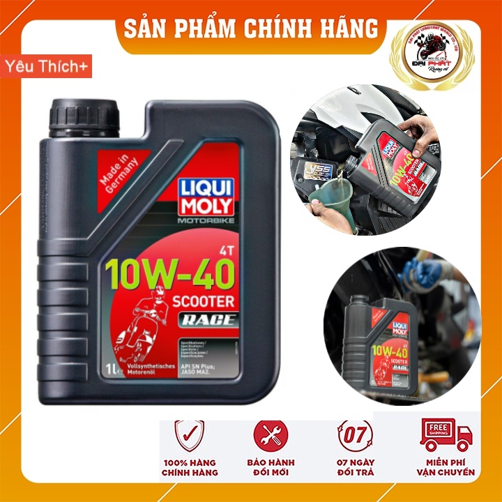 Nhớt Xe Tay Ga LIQUI MOLY  Motorbike 4T 10W40 Scooter Race 1L