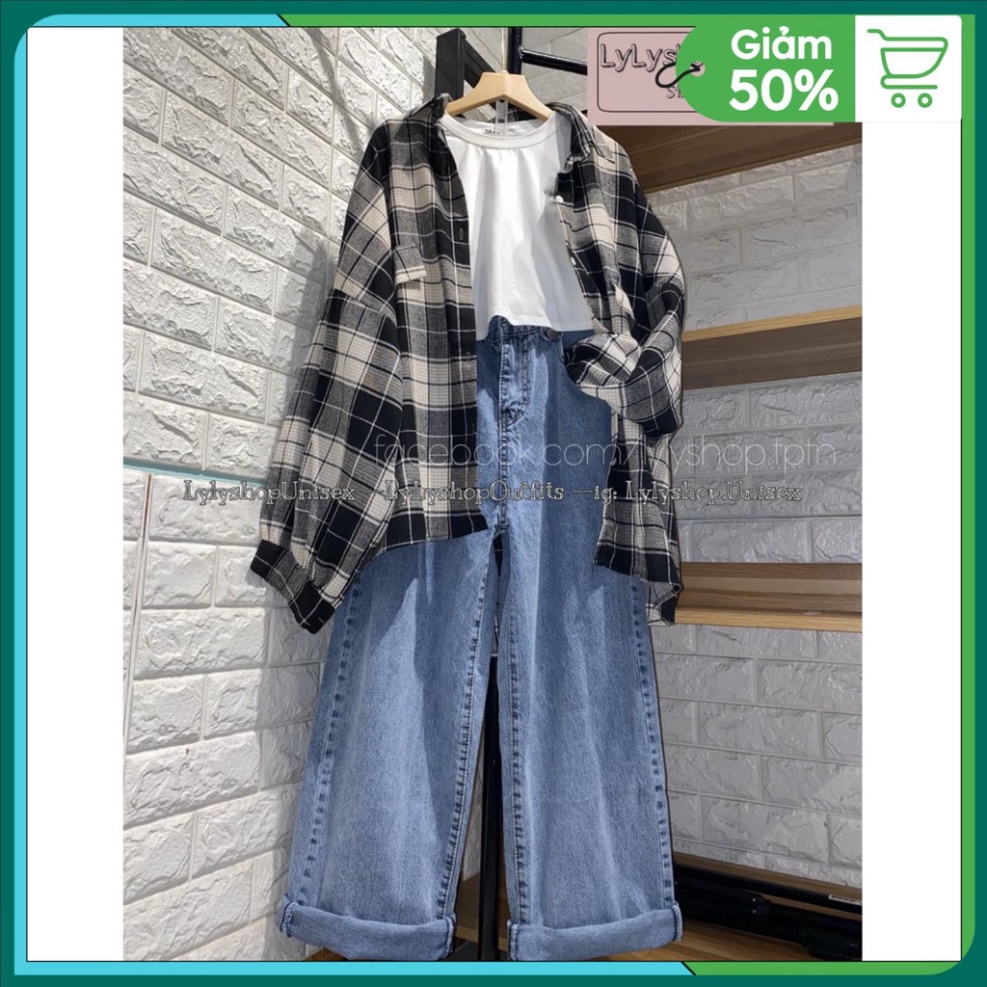 Quần jean nam nữ baggy ống suông rộng ,quần bò nam nữ dáng đứng vải jeans cao cấp