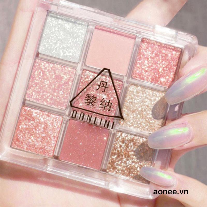 ✨✨Bảng Phấn Mắt Chín Màu Trong Suốt Trang Điểm Tiện Dụng