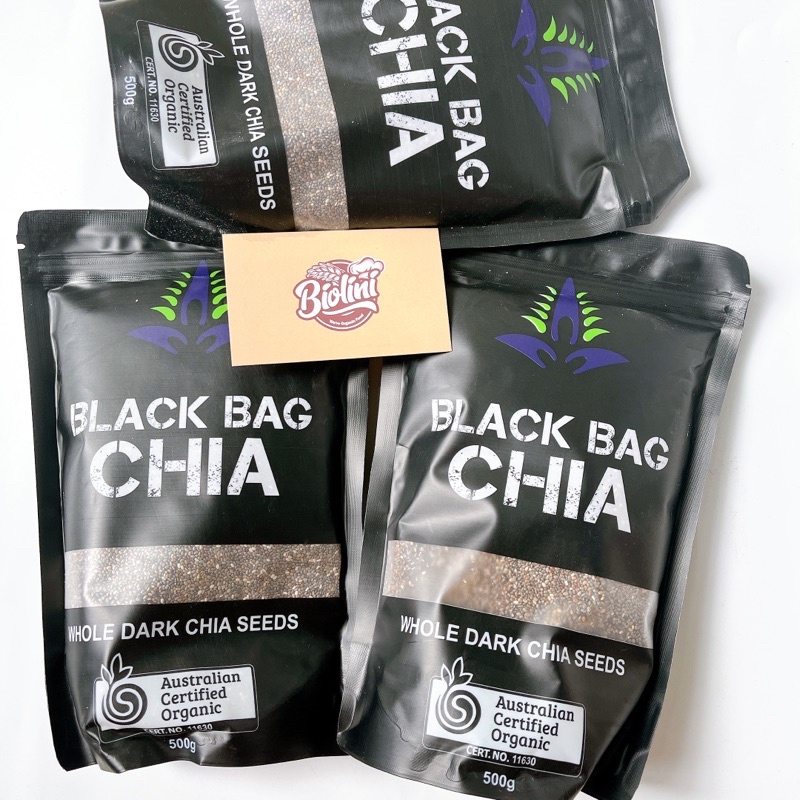 Hạt chia giảm cân chính hãng, hạt chia hữu cơ Black Bag nhập khẩu Úc, chất lượng cao, có hoá đơn đầy đủ 500g