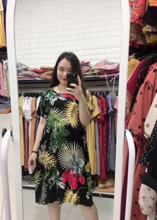 Váy lanh dáng A bầu bí bon chen