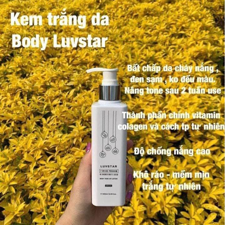 DƯỠNG THỂ LUVSTAR IN SHOWER WHITE AGAIN BODY TONE-UP LOTION SPF 20