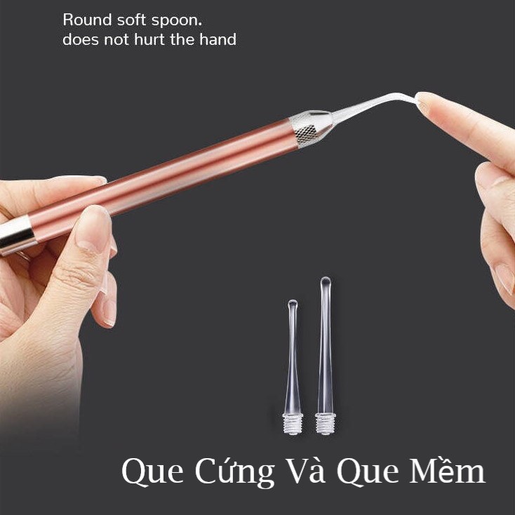 Bộ Lấy Ráy Tai Đèn LED, Dụng Cụ Lấy Ráy Tai Mũi Chuyên Nghiệp An Toàn Có Đèn Thông Minh Cao Cấp Dùng Cho Cả Gia Đình