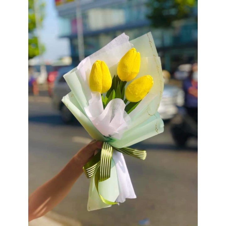 Bó hoa tulip giả quà tặng cực xinh