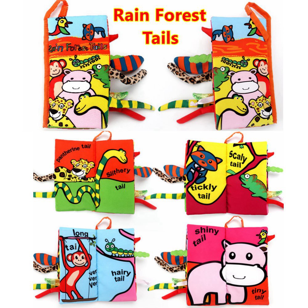 Sách Vải Mềm Mại Động Vật Giáo Dục Sớm Cho Bé Có Thể Giặt Được