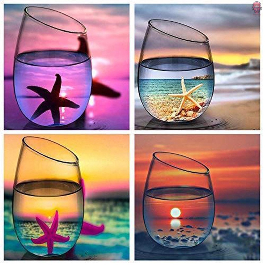 Bộ 4 tranh đính đá 5D tự làm trang trí nhà cửa