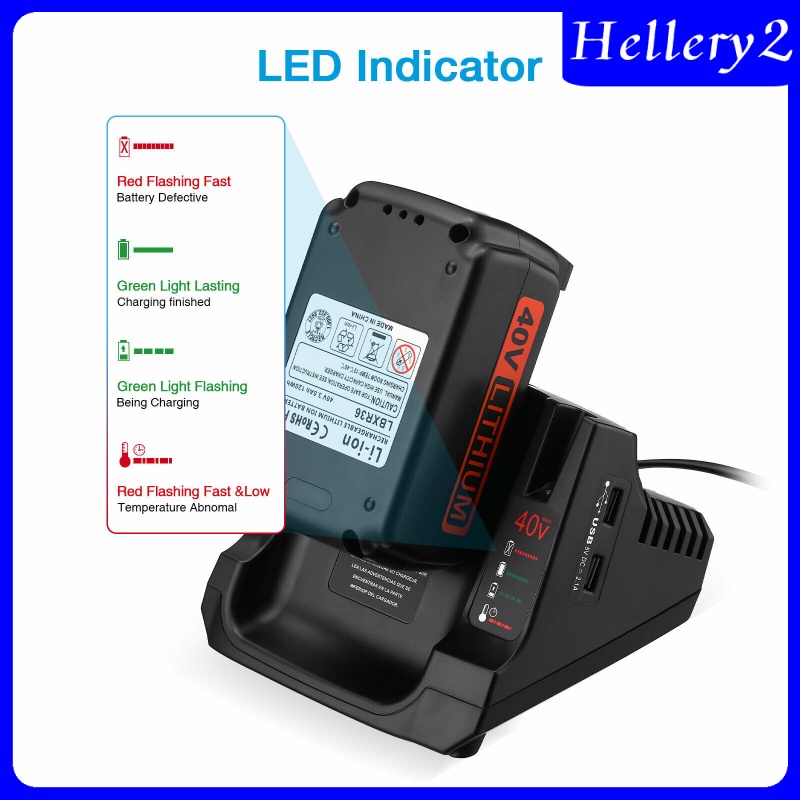[HELLERY2] LCS36 40V Battery Charger for LBXR36 LBX36 LST540 LBX1540 LST136W US Plug