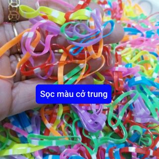 Combo sỉ thun cột tóc sọc màu (cở to/cở trung)