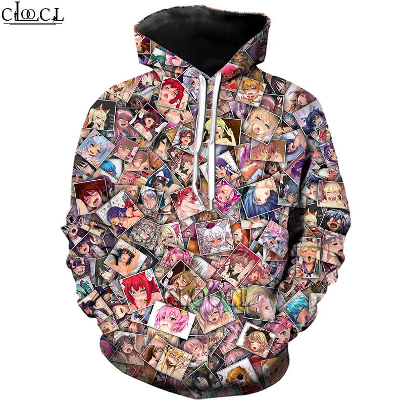 Áo Hoodie In Họa Tiết Anime Ahegao Hentai 3D Phong Cách Harajuku Cho Nam Và Nữ