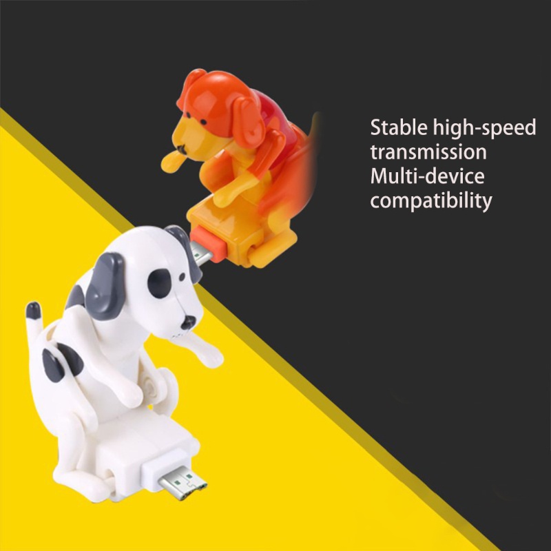 Dây Cáp Sạc USB Truyền Dữ Liệu Nhanh Type-C Hình Chú Chó Humping Vui Nhộn Cho Điện Thoại Di Động