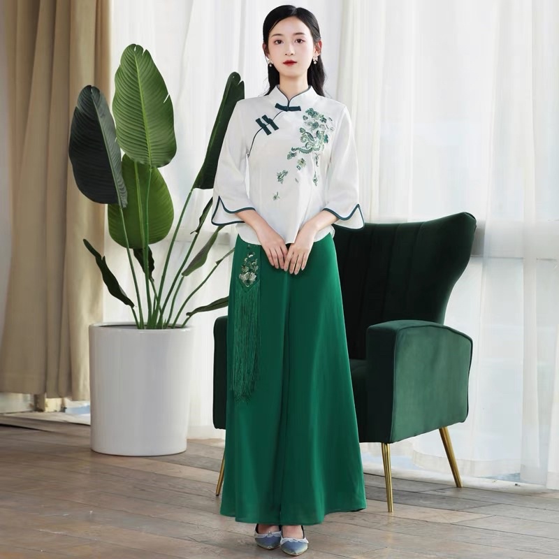 Set bộ cổ trang kiểu trung hoa trung quốc hán phục đi lễ chùa
