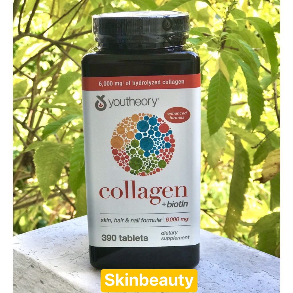 VIÊN UỐNG COLLAGEN +biotin YOUTHEORY 390 VIÊN- HÀNG CHUẨN