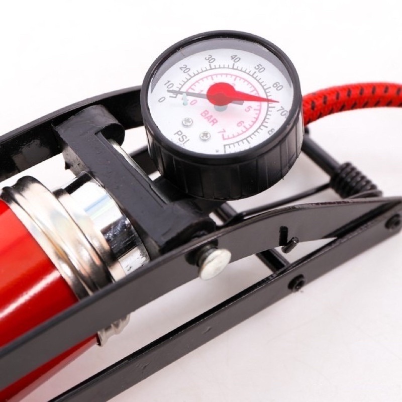 Bơm đạp chân mini đa năng cho ôtô, xe máp, xe đạp