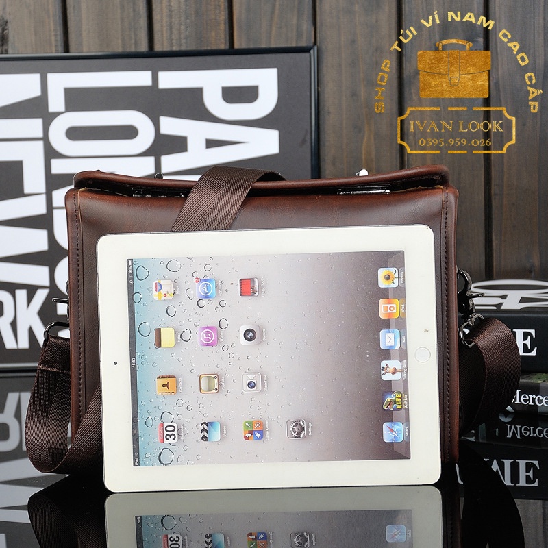 Túi Đeo Chéo Nam Công Sở Đựng Ipad - Cặp Văn Phòng Cao Cấp Form Đứng Lịch Lãm | BigBuy360 - bigbuy360.vn