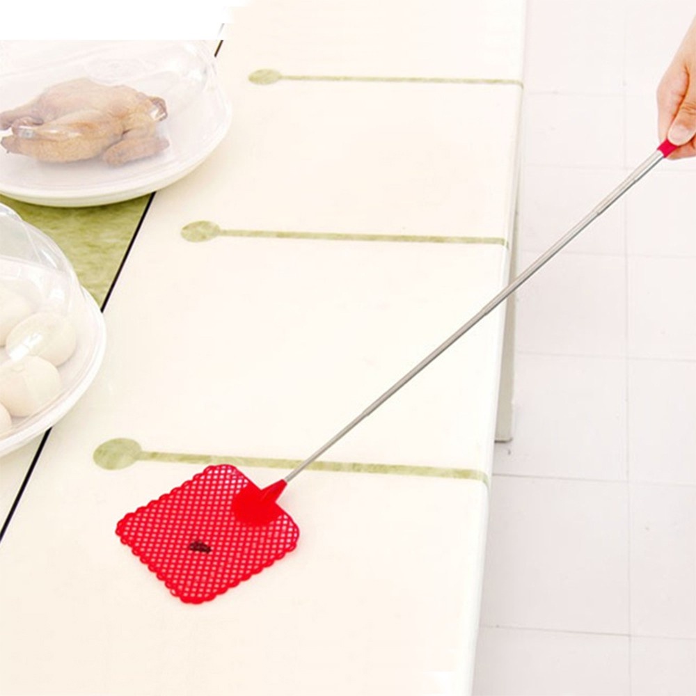 [Tổng Kho Sỉ] Vỉ Đập Ruồi Kéo Dài 0.76 Mét Bằng Nhựa Dẻo Cao Cấp - Dụng Cụ Đập Ruồi, Muỗi, Côn Trùng Cán INOX