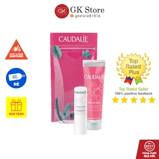 Bộ Sản Phẩm Kem Tay và Dưỡng Môi Du Lịch Hồng - Caudalie Hand Cream Travel Trio Set