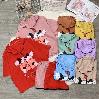 Đồ bộ ngủ Pyjama lụa hình xinh (nhiều hình, hình thật 100% )
