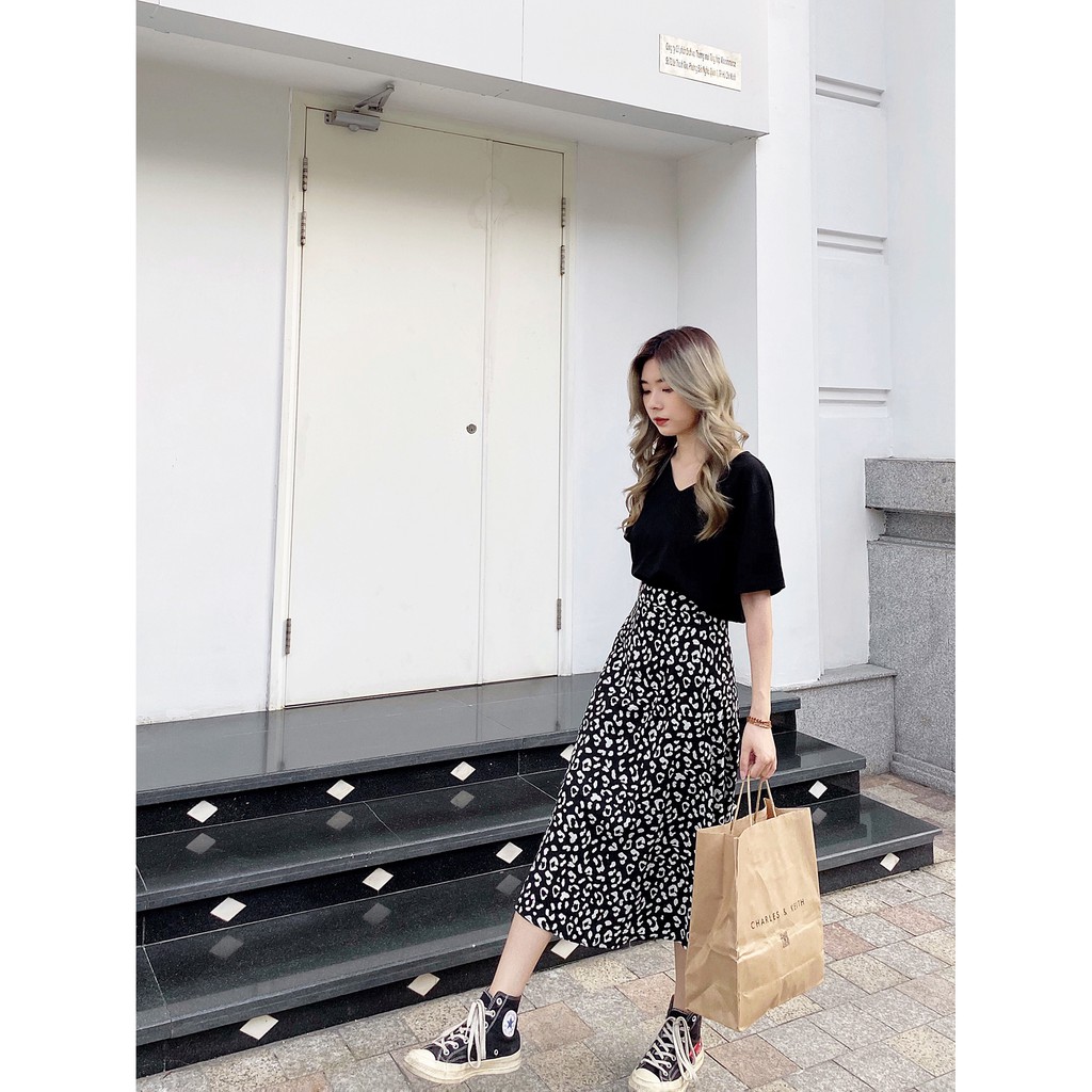 [FOUR6] Chân váy dài nữ họa tiết da báo | BigBuy360 - bigbuy360.vn