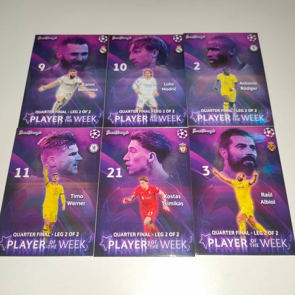 Thẻ Cầu Thủ Bóng Đá SKY Card POTW QUARTER 2 | Luka Modric Karim Benzema Antonio Rudiger Tsimikas Raul Albiol Timo Werner
