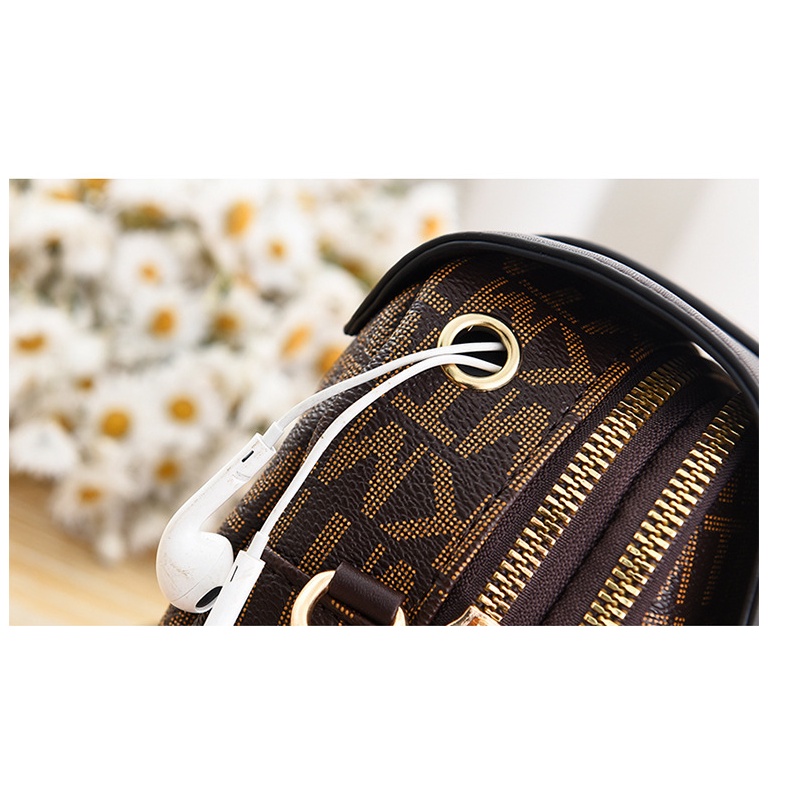 Túi da đeo chéo CHUWANGLIN mini in họa tiết thời trang cho nữ