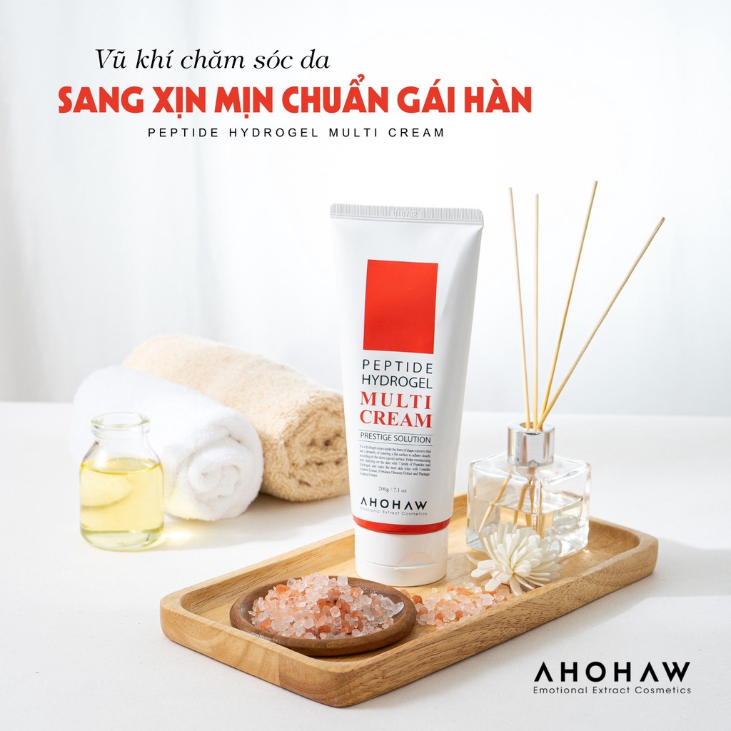 Kem đỏ  Peptide Hydrogel Ahohaw , Kem đa chức năng cung cấp dưỡng chất, phục hồi chống lão hóa