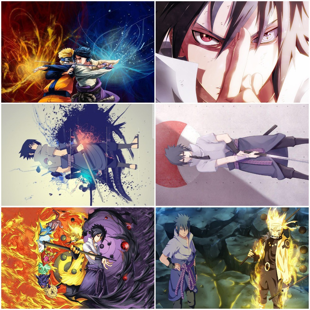 Bộ 6 Áp phích - Poster Anime Naruto  - A3, A4, A5