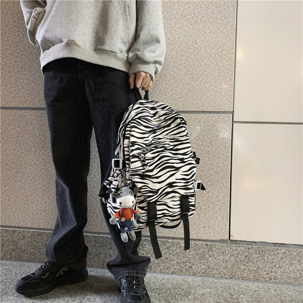 Balo UNIBAG phong cách thời sinh viên.học sinh hoạ tiết ngựa vằn siêu cá tính -HOTTRED nhất hiện nay BL608