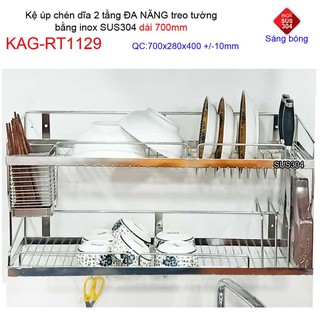 KỆ CHÉN DĨA 7T INOX KAG-RT1129