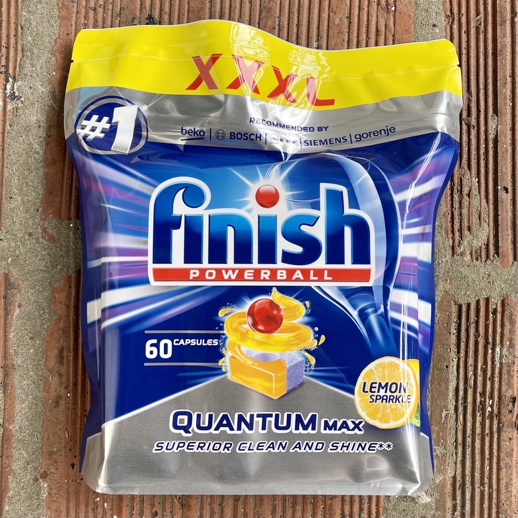 Viên rửa chén bát Finish Quantum Max 60 viên
