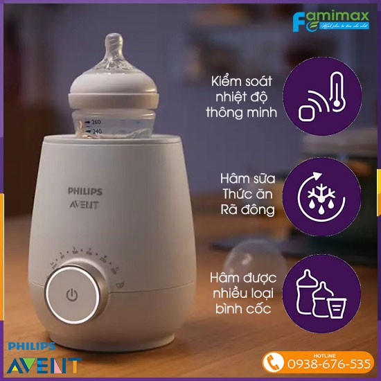 Máy hâm sữa và thức ăn Sunshine hiệu Philips Avent SCF358/00 (Hâm sữa nhanh)