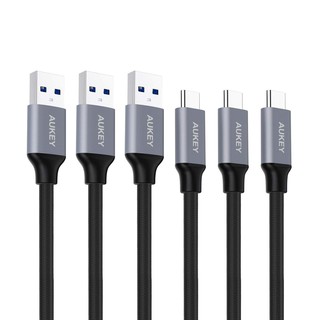  Bộ 3 Cáp Sạc Type C Aukey Nylon USB ra USB C 3.0 1m - CB-CMD1