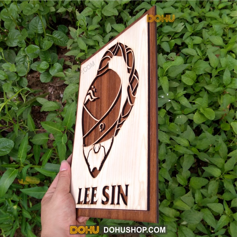 Tranh Treo Tường [LOL] Bằng Gỗ Handmade DOHU015: Lee Sin - Thiết Kế Đơn Giản, Độc Đáo, Sang Trọng