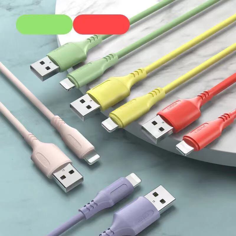 Dây sạc chân usb to Lightning - Android dành cho iP/Android 2.5A Dây Cáp Sạc Nhanh 6 Màu
