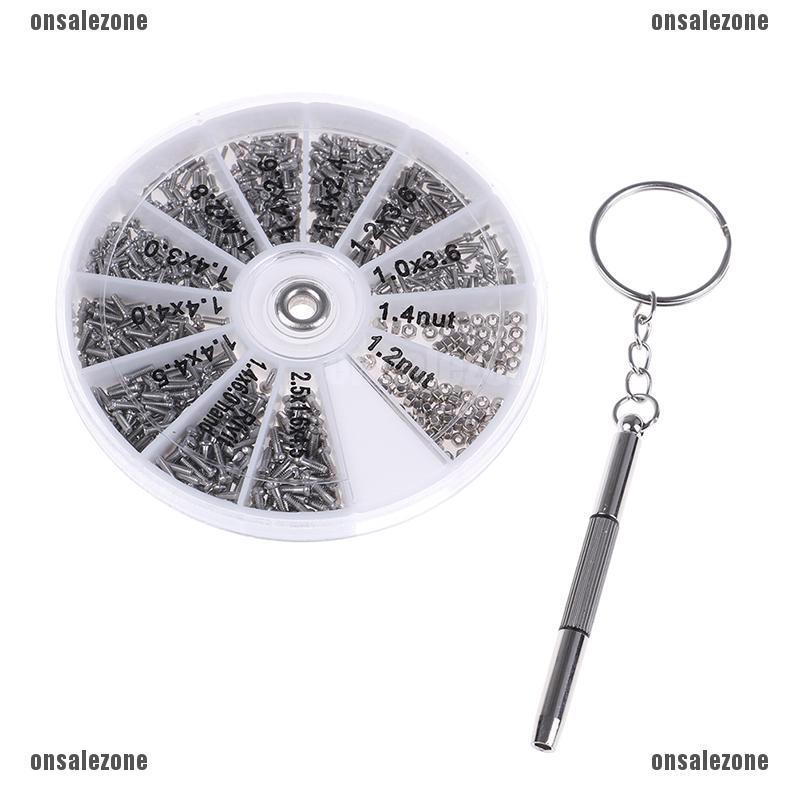 Bộ 1000 Ốc Vít Nhỏ + Tua Vít Sửa Kính Mắt