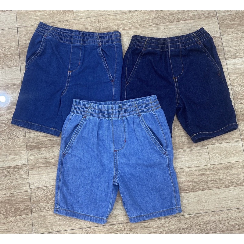 Quần short jean  lưng thun bé trai vnxk size 18-37ký