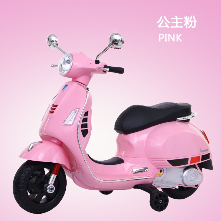 Xe máy vespa cho bé Xe máy điện trẻ em sử dụng chân ga đa chức năng-BabiboKids