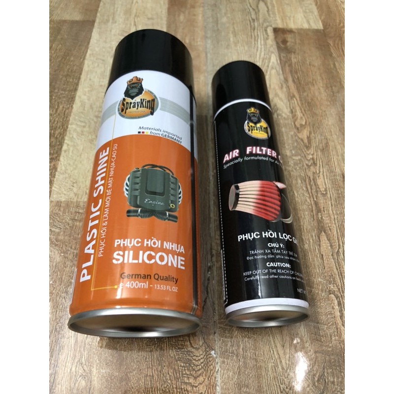 combo phục hồi nhựa nhám và tẩm dầu lọc gió sprayking