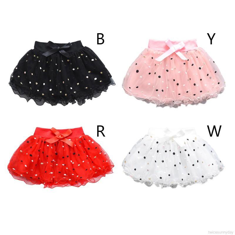 Chân váy ngắn chấm bi thời trang phong cách dễ thương dành cho bé gái