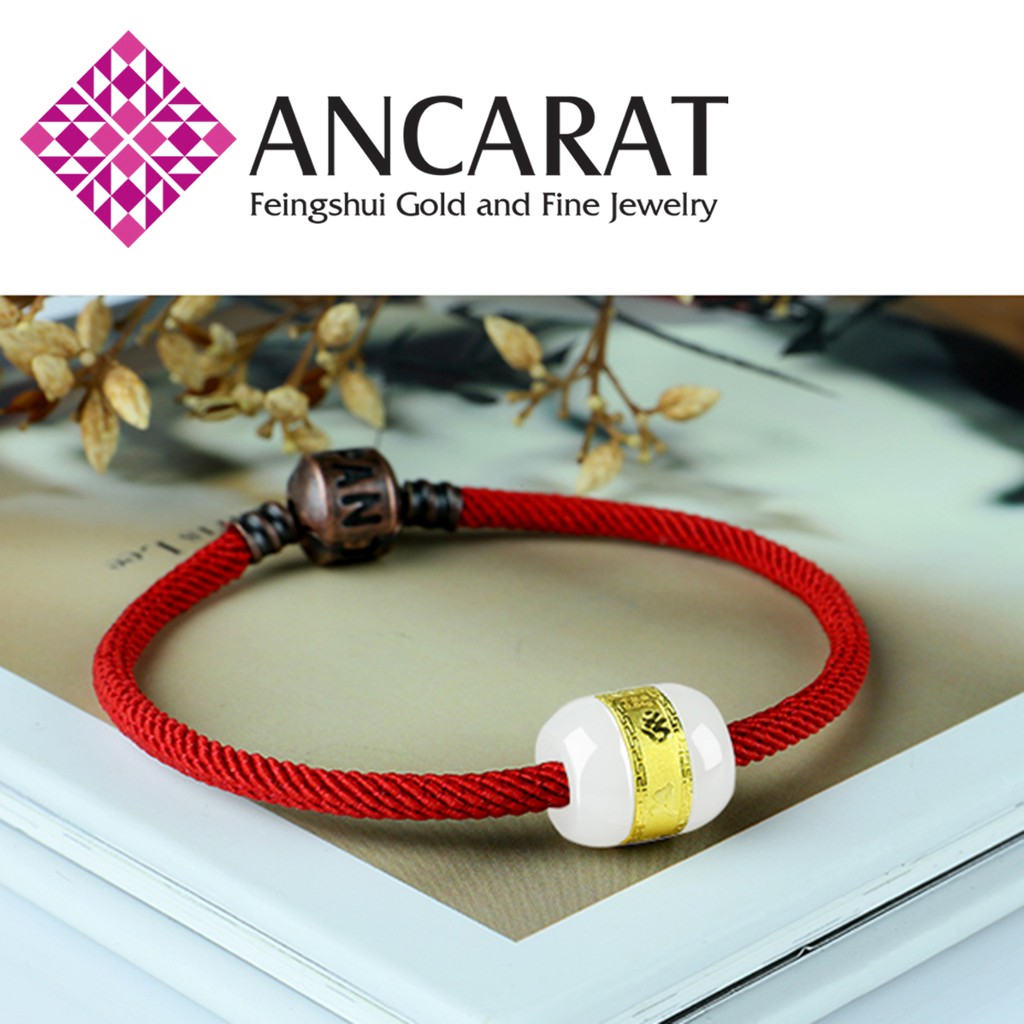 ANCARAT - Charm Ngọc phỉ thuý bọc vàng