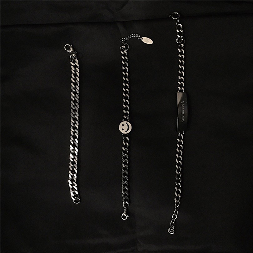 Vòng tay cặp đôi 12117 phong cách hip hop Hàn Quốc cá tính đơn giản thường ngày