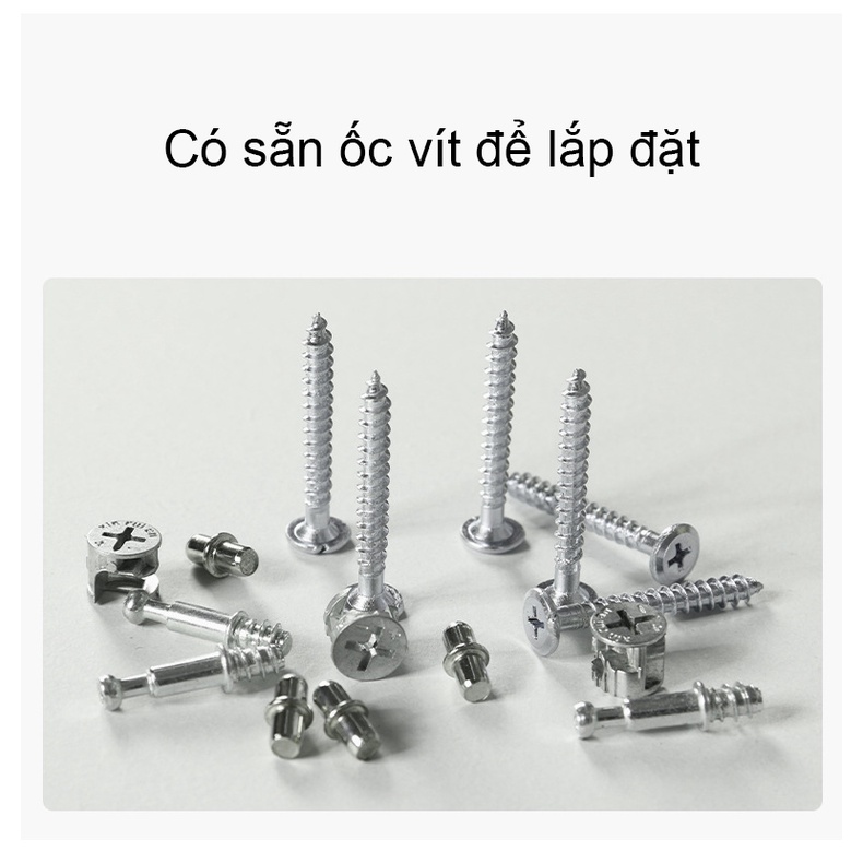 Bàn làm việc phong cách Bắc Âu có hộc tủ chân gỗ tự nhiên, chất liệu gỗ MDF cao cấp