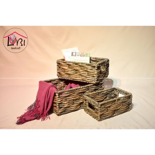 [Lubi Home] Giỏ lục bình đan vặn ba sợi ngang