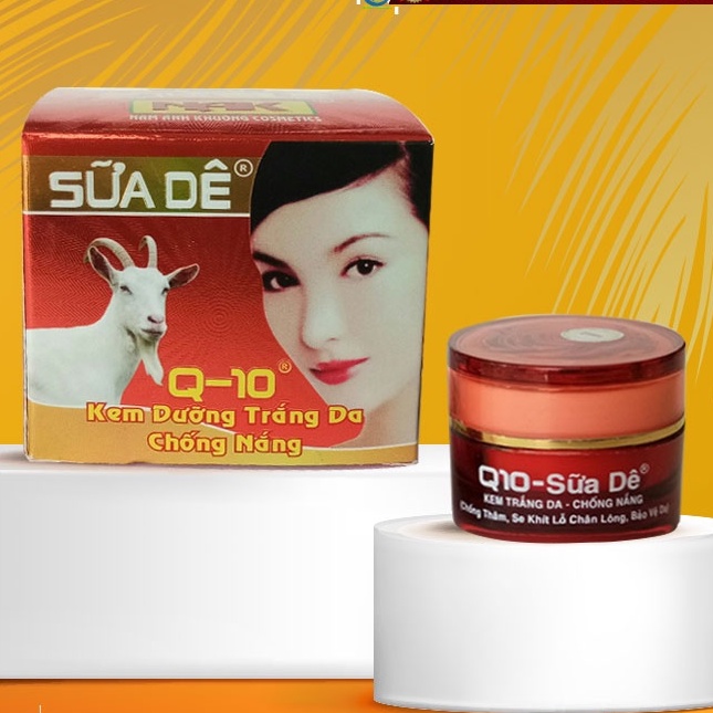 KEM Q10 SỮA DÊ TRẮNG DA - CHỐNG NẮNG - CHỐNG THÂM - SE KHÍT LỖ CHÂN LÔNG