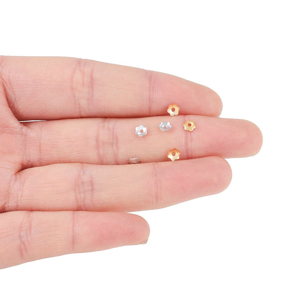 St.kunkka 1000 chiếc / túi Hộp đựng hạt hợp kim 4mm cho Vòng tay đính cườm