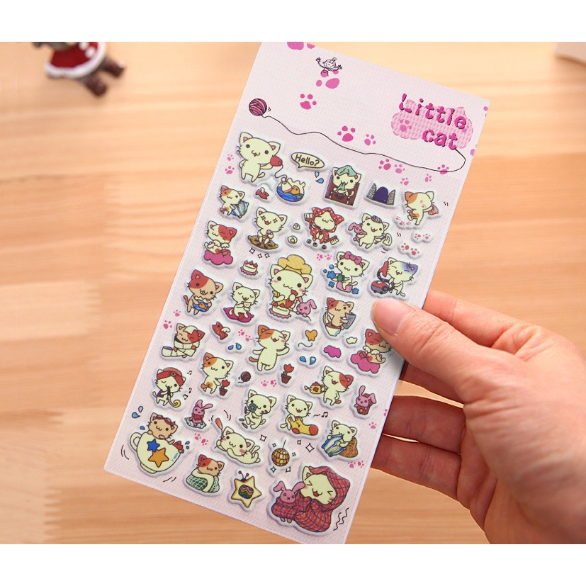 [Hàng Sẵn] Sticker Hàn Quốc 3D Đáng yêu nhiều màu sắc Trang trí Sáng tạo